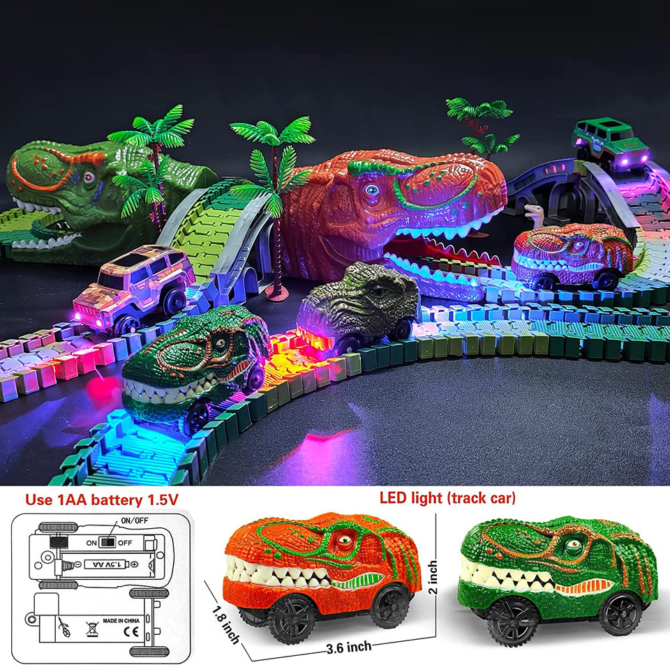 Dino Land Railway Track Set with 2 Cars
