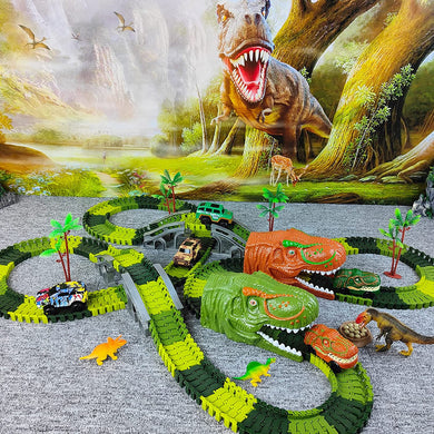 Dino Land Railway Track Set with 2 Cars