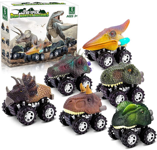 Dinosaur Mini Monster Pullback Cars (Pack of 6)