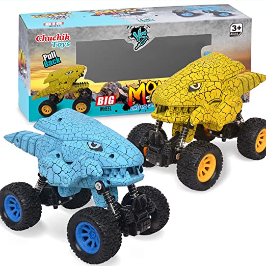 Dino Monster Pull Back Car Truck (Pack of 2)