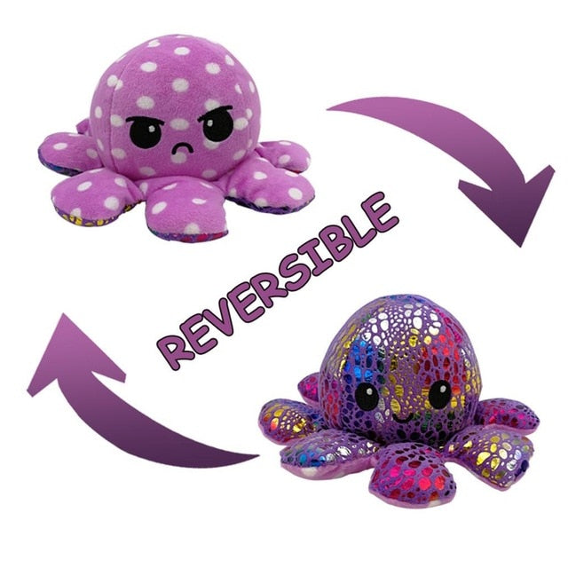 Reversible Flip Octopus Stuffed Plush